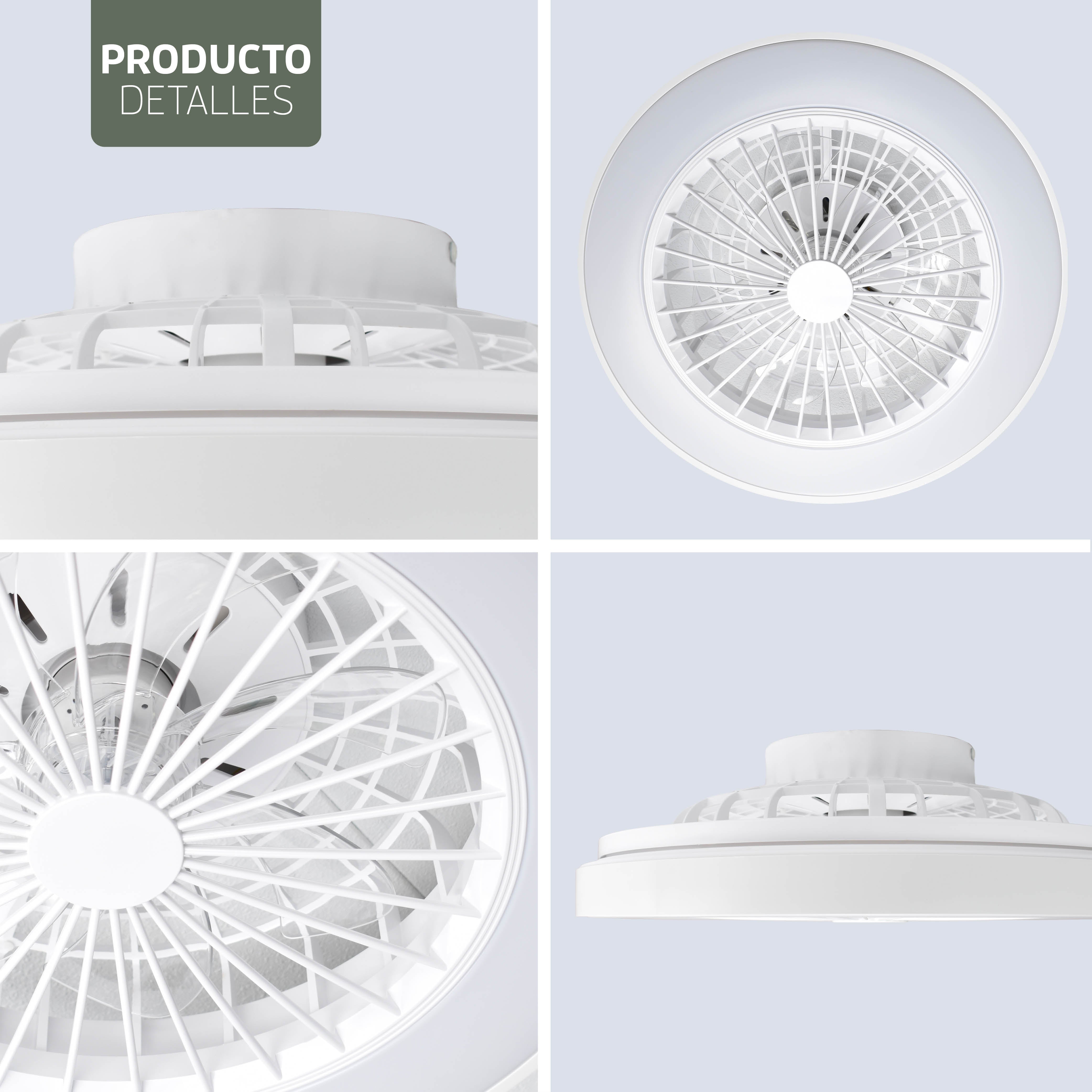 Lámpara LED inteligente Varin con ventilador RGBW (CCT) - 50 cm - Tuya - Blanco [VA-E001]
